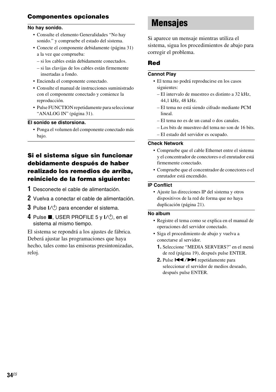 Mensajes | Sony NAS-CZ1 User Manual | Page 110 / 435