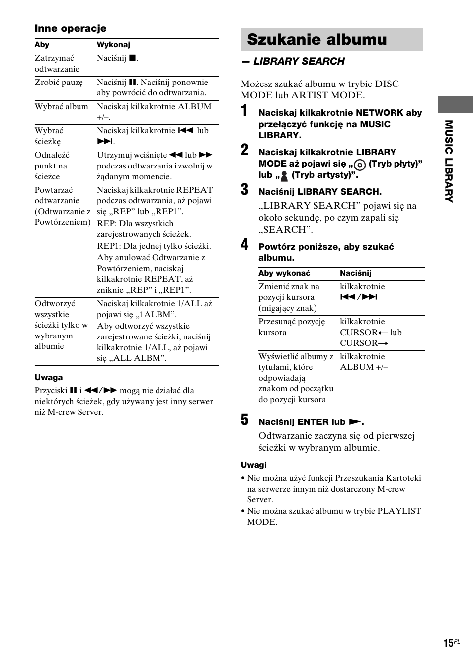 Szukanie albumu, Library search | Sony NAS-CZ1 User Manual | Page 293 / 435