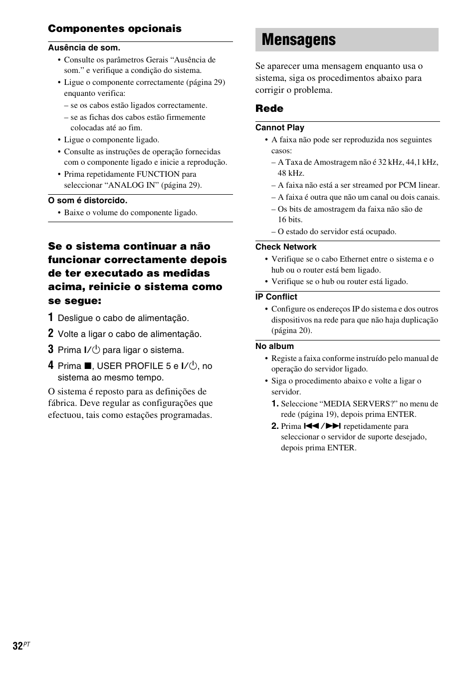 Mensagens | Sony NAS-CZ1 User Manual | Page 428 / 435