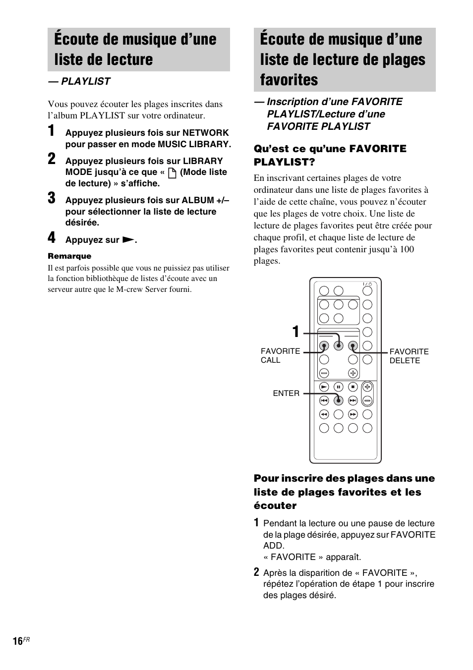 Écoute de musique d’une liste de lecture, Playlist, Écoute de musique d’une liste de | Lecture — playlist | Sony NAS-CZ1 User Manual | Page 53 / 435