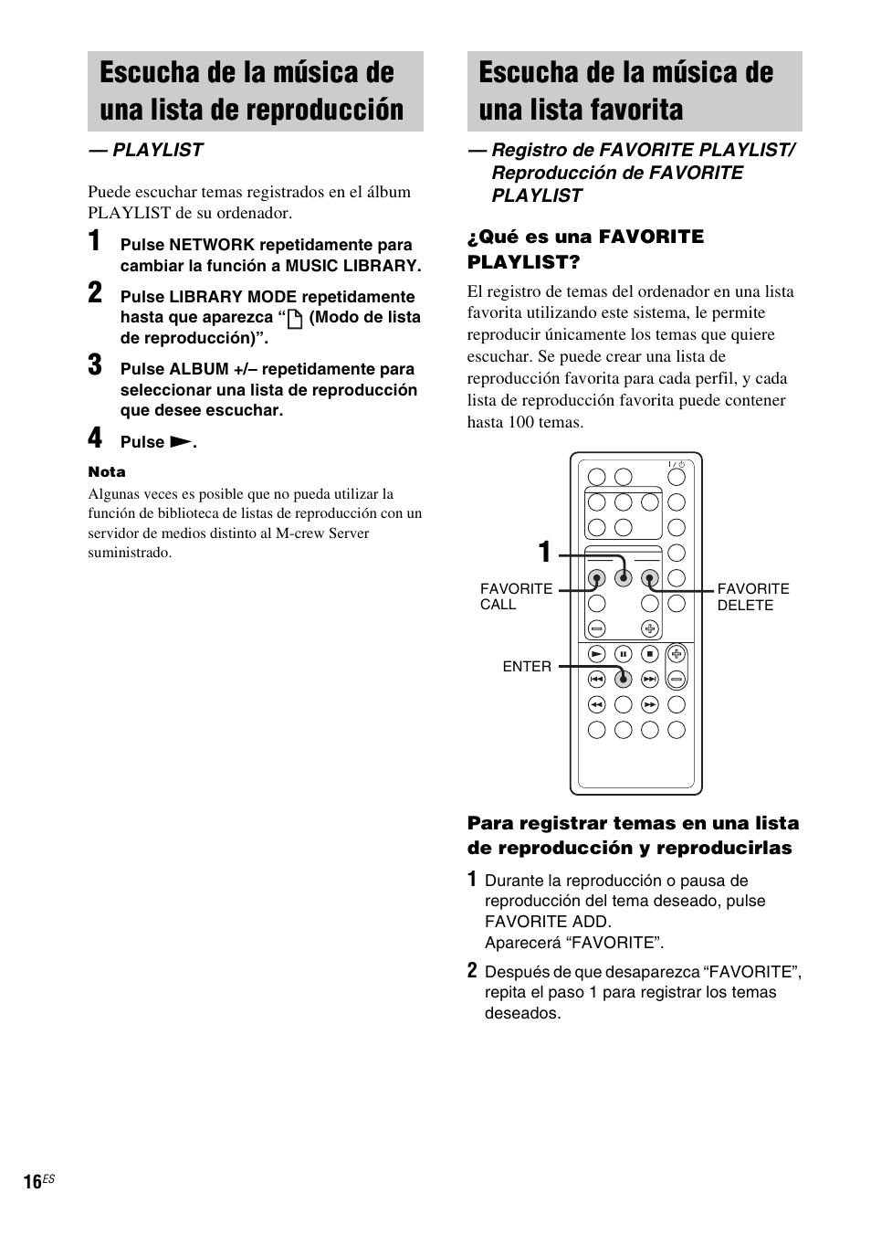Escucha de la música de una lista de reproducción, Playlist, Escucha de la música de una lista favorita | Escucha de la música de una lista de, Reproducción — playlist, Escucha de la música de una lista | Sony NAS-CZ1 User Manual | Page 92 / 435