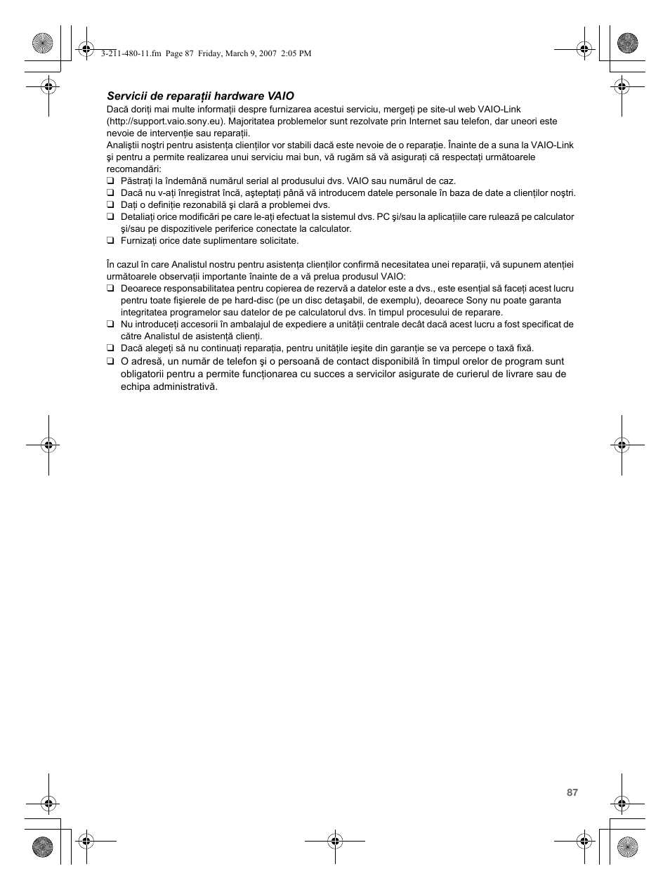 Sony VGN-N38Z User Manual | Page 87 / 88