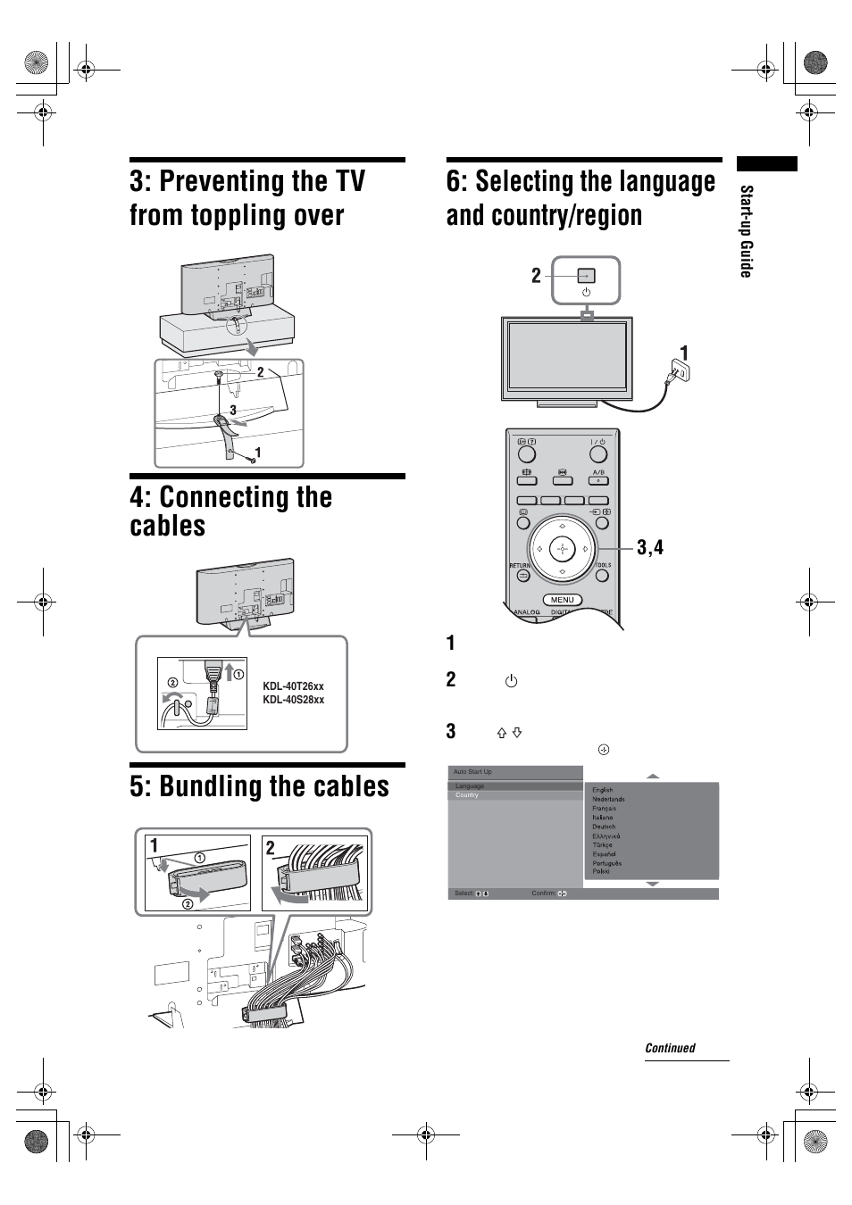 Sony KDL-32S2820 User Manual | Page 5 / 193