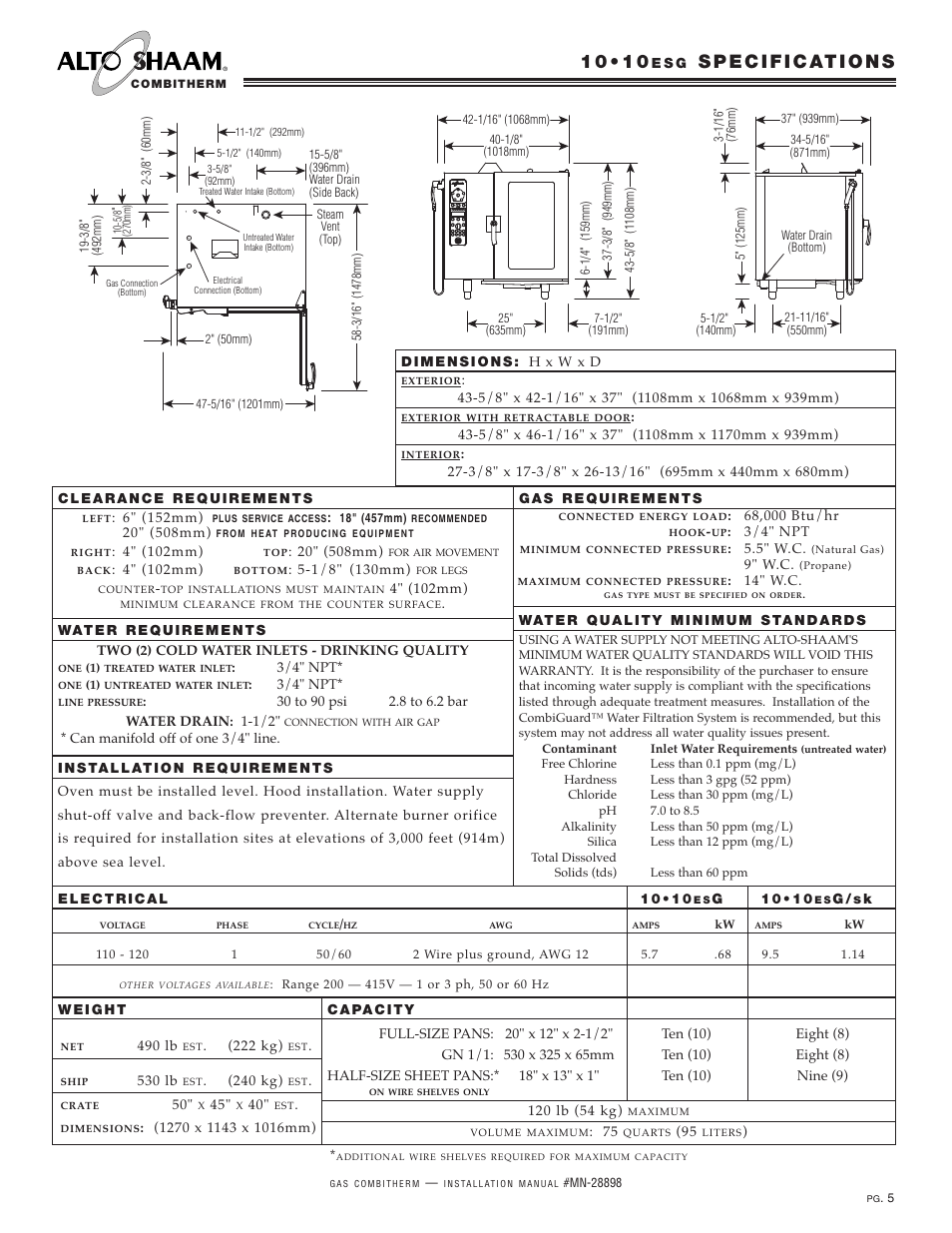 Alto-Shaam 12.18ESG User Manual | Page 7 / 32