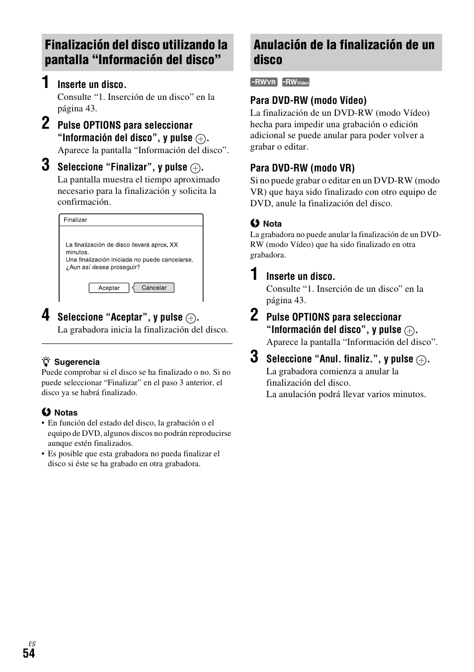 Anulación de la finalización de un disco | Sony DAR-X1R User Manual | Page 204 / 623