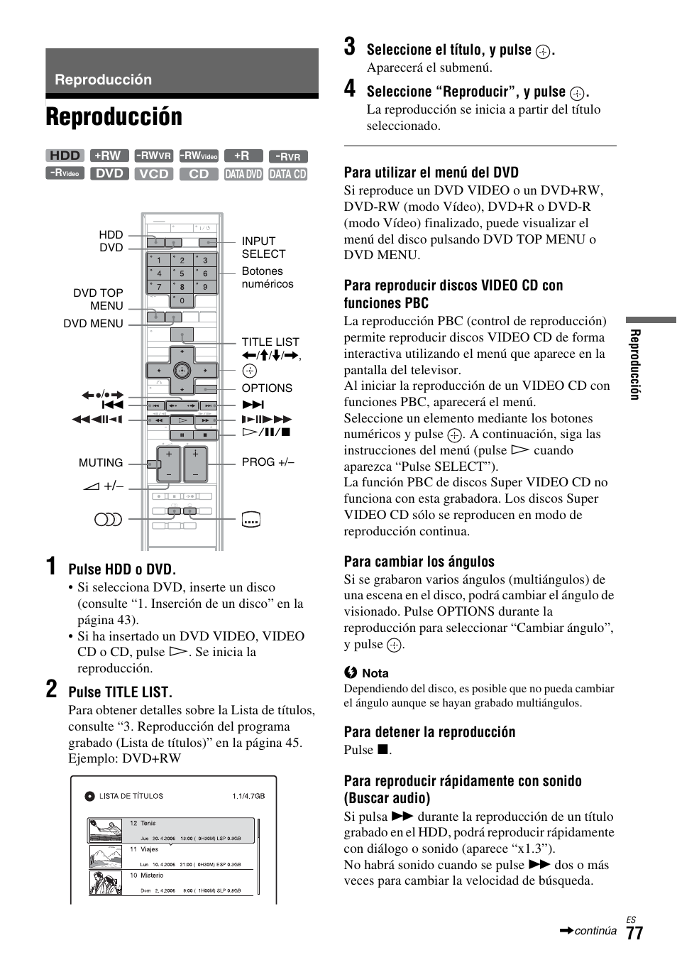 Reproducción, Reproducción 1 | Sony DAR-X1R User Manual | Page 227 / 623