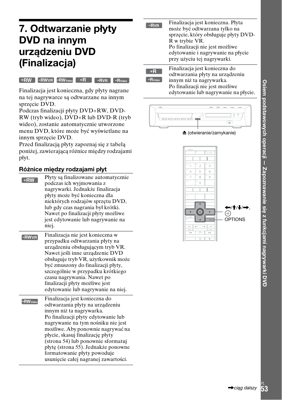 Różnice między rodzajami płyt | Sony DAR-X1R User Manual | Page 513 / 623