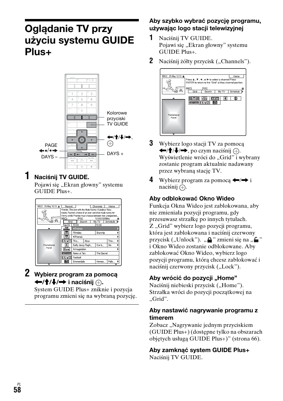 Oglądanie tv przy użyciu systemu guide plus, Oglądanie tv przy użyciu systemu guide plus+ 1 | Sony DAR-X1R User Manual | Page 518 / 623
