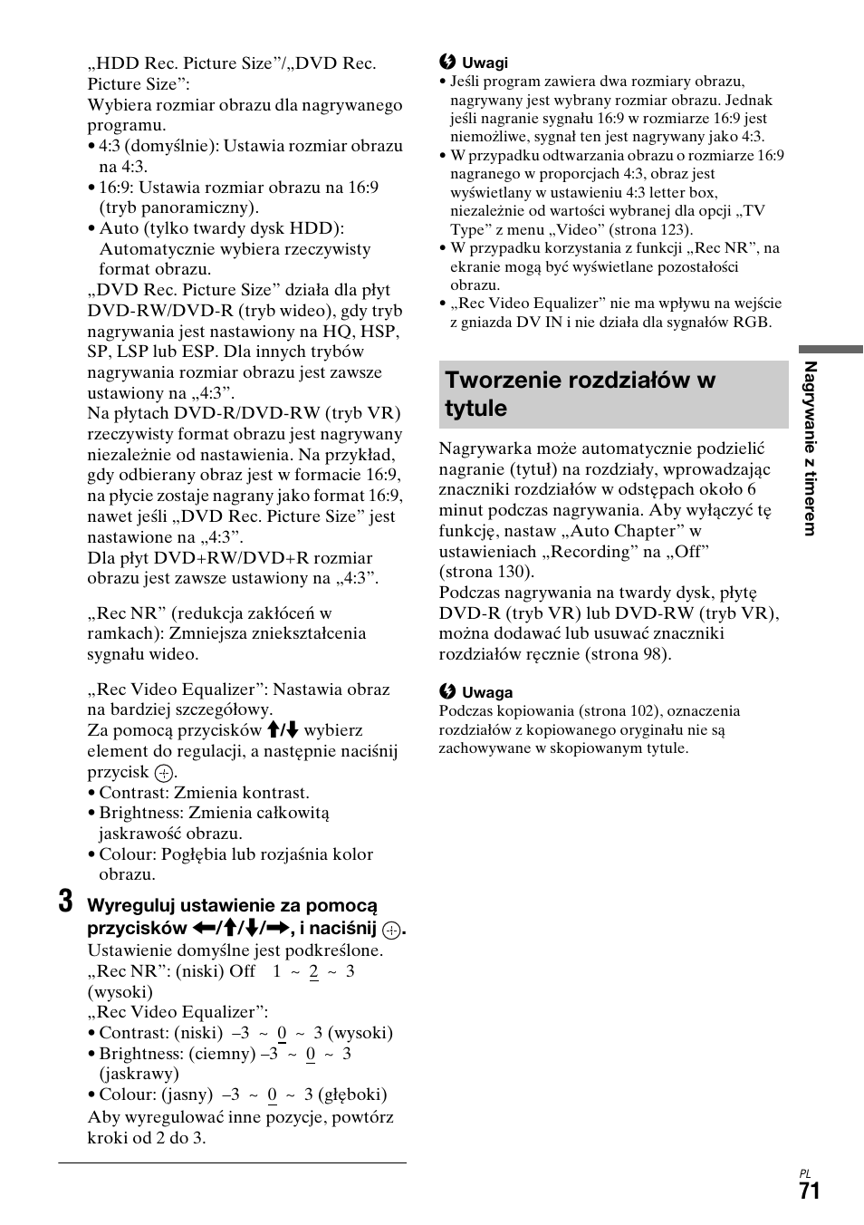 Tworzenie rozdziałów w tytule | Sony DAR-X1R User Manual | Page 531 / 623