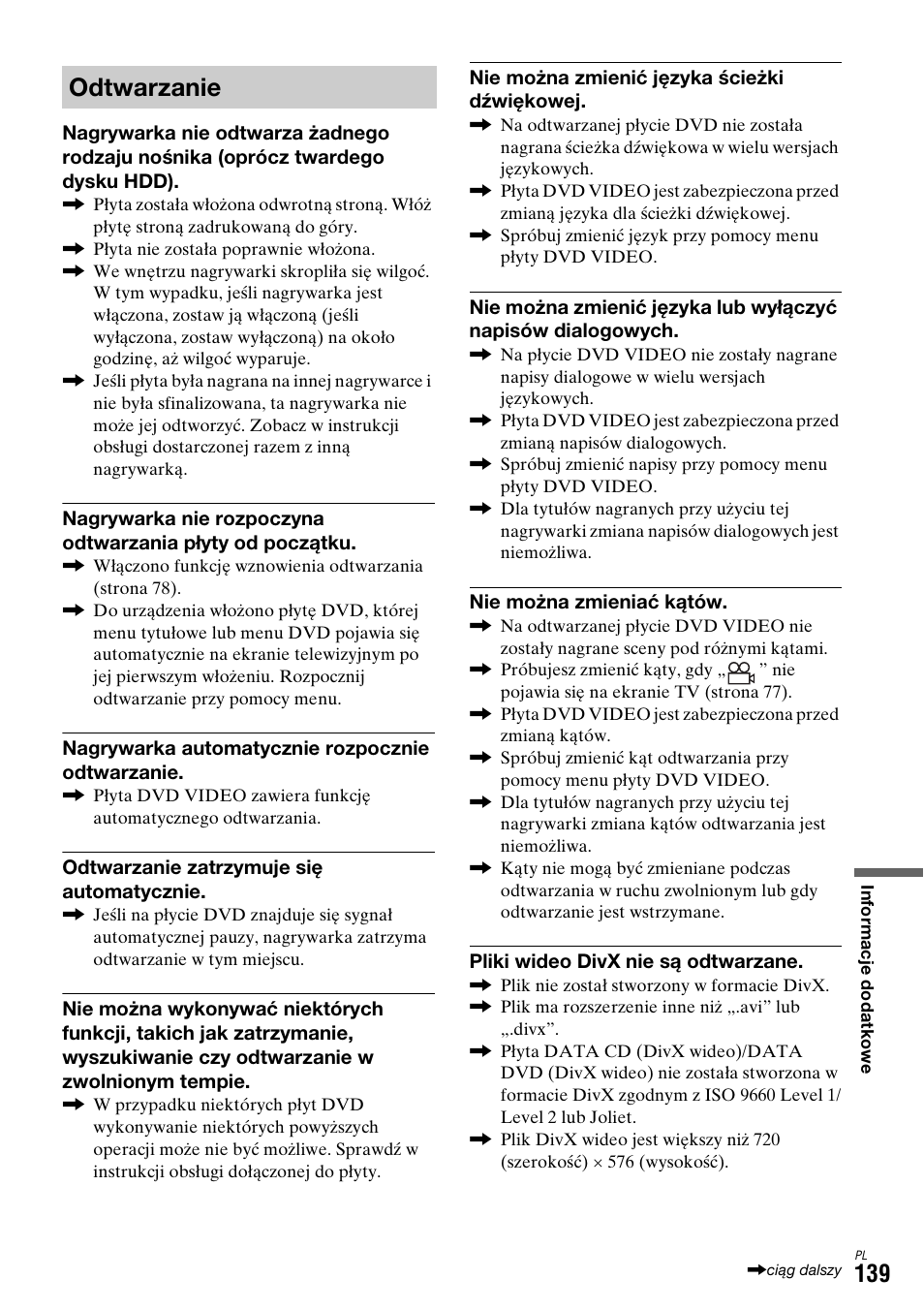 Odtwarzanie | Sony DAR-X1R User Manual | Page 599 / 623
