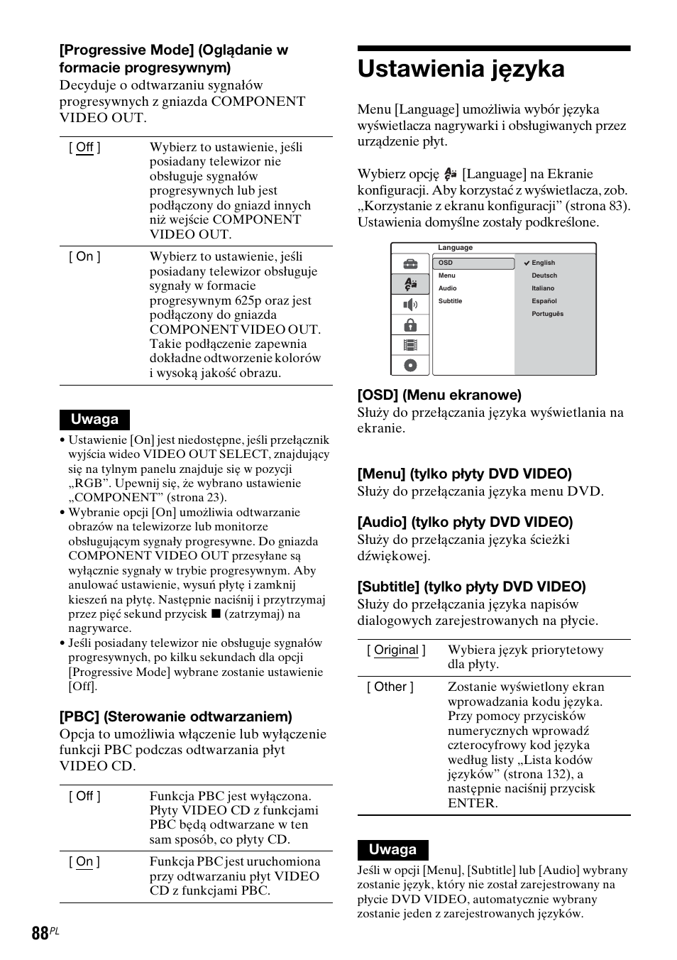 Ustawienia języka | Sony DAR-RD100 User Manual | Page 460 / 508