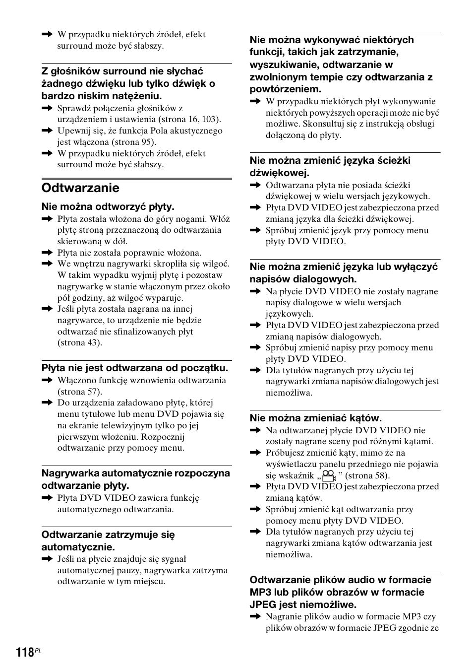 Odtwarzanie | Sony DAR-RD100 User Manual | Page 490 / 508