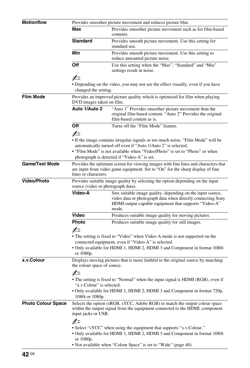 Sony KDL-40Z4500 User Manual | Page 42 / 195