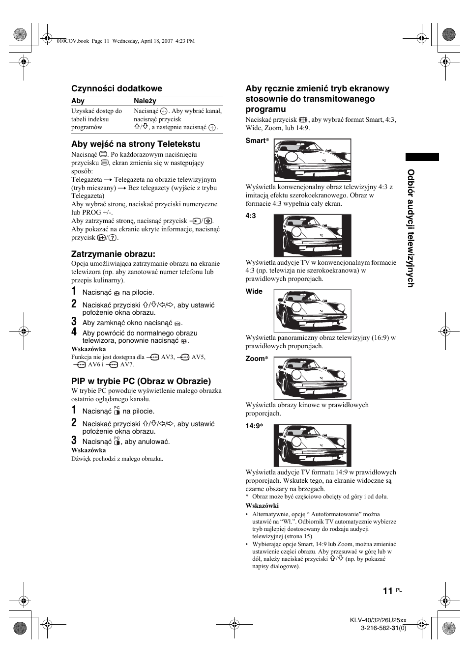 Sony KLV-26U2520 User Manual | Page 57 / 70