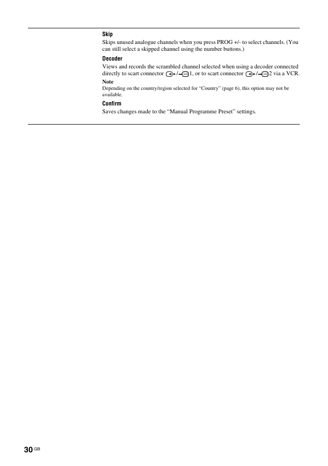 Sony KDL-32S2030 User Manual | Page 30 / 129
