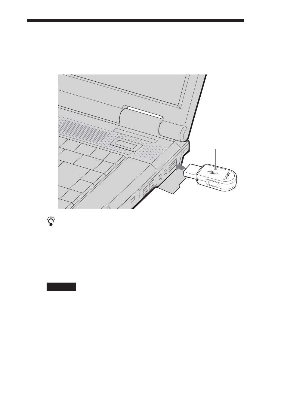 Einsetzen des bluetooth usb-adapters, Einsetzen des, Bluetooth usb-adapters | Sony PCGA-BA1 User Manual | Page 44 / 104