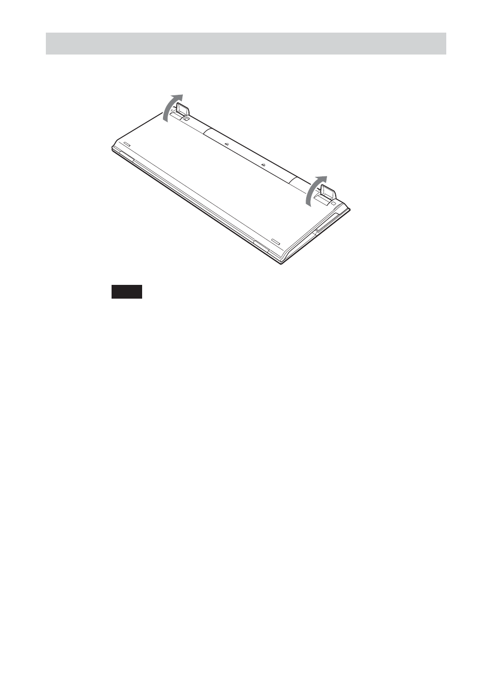 Unfolding the legs on the keyboard, Unfolding the legs on, The keyboard | Sony VGP-WKB1 User Manual | Page 56 / 132
