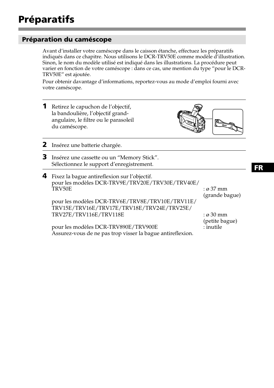 Préparatifs | Sony MPK-DVF5M User Manual | Page 31 / 112