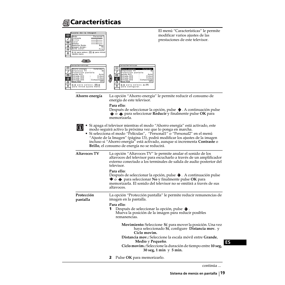 Características | Sony KZ-32TS1E User Manual | Page 84 / 135