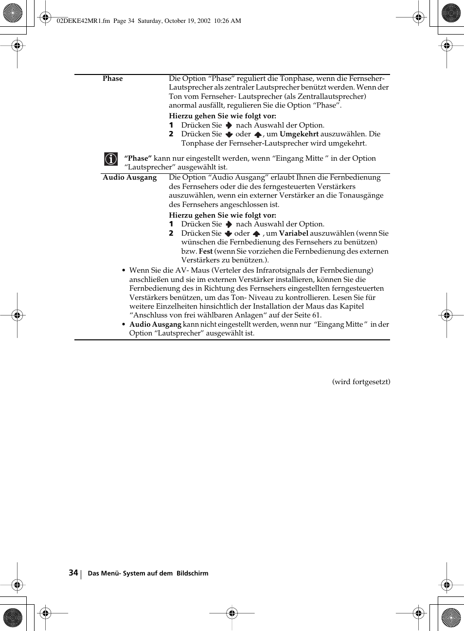 Sony KE-42MR1 User Manual | Page 110 / 305