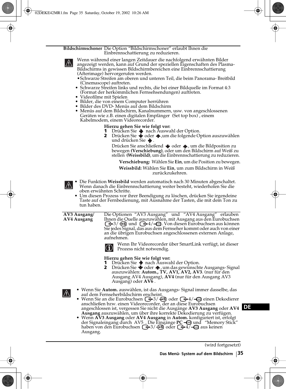 Sony KE-42MR1 User Manual | Page 111 / 305