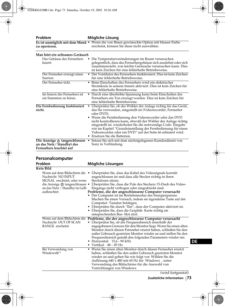 Personalcomputer | Sony KE-42MR1 User Manual | Page 149 / 305