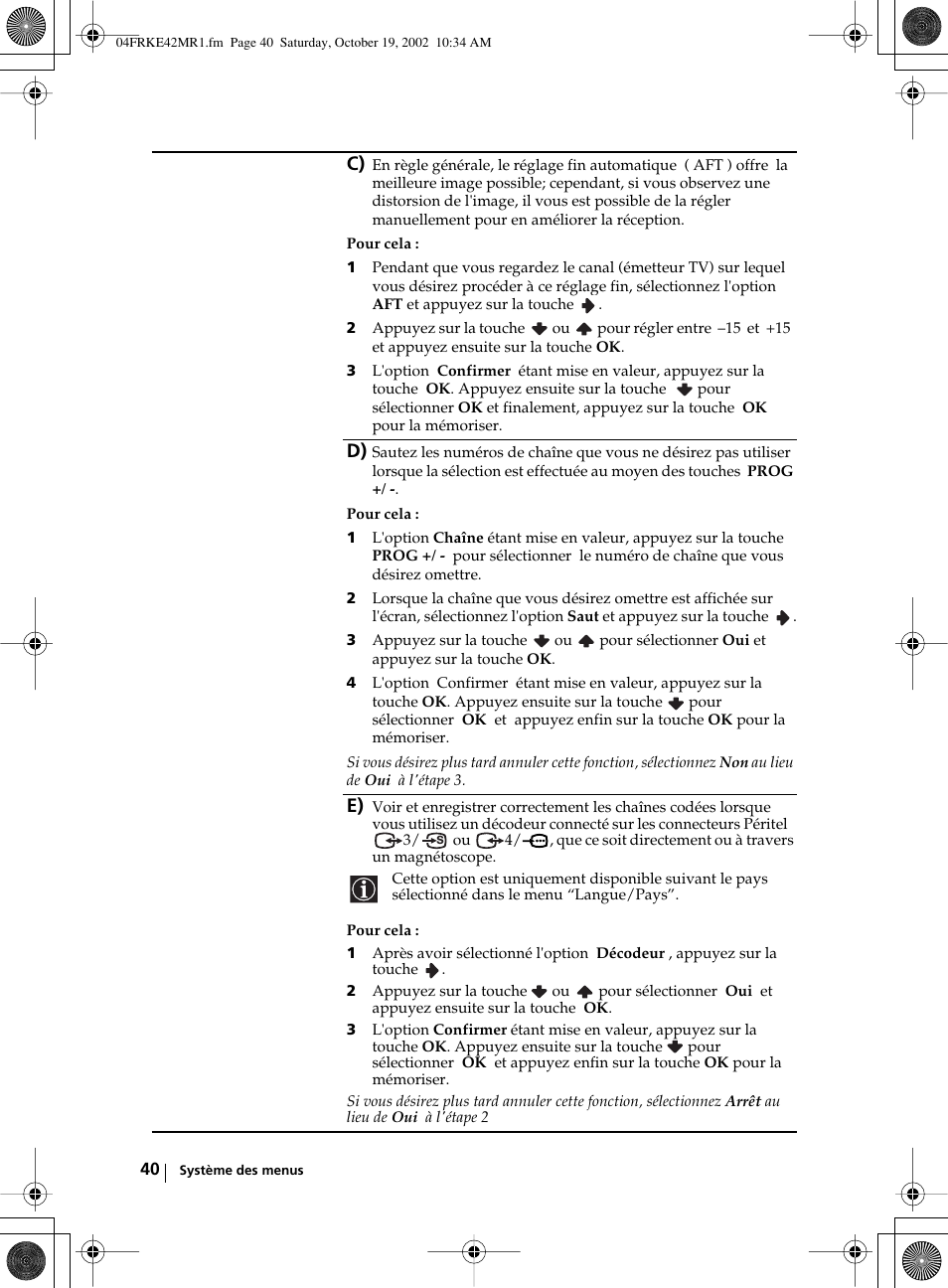Sony KE-42MR1 User Manual | Page 266 / 305