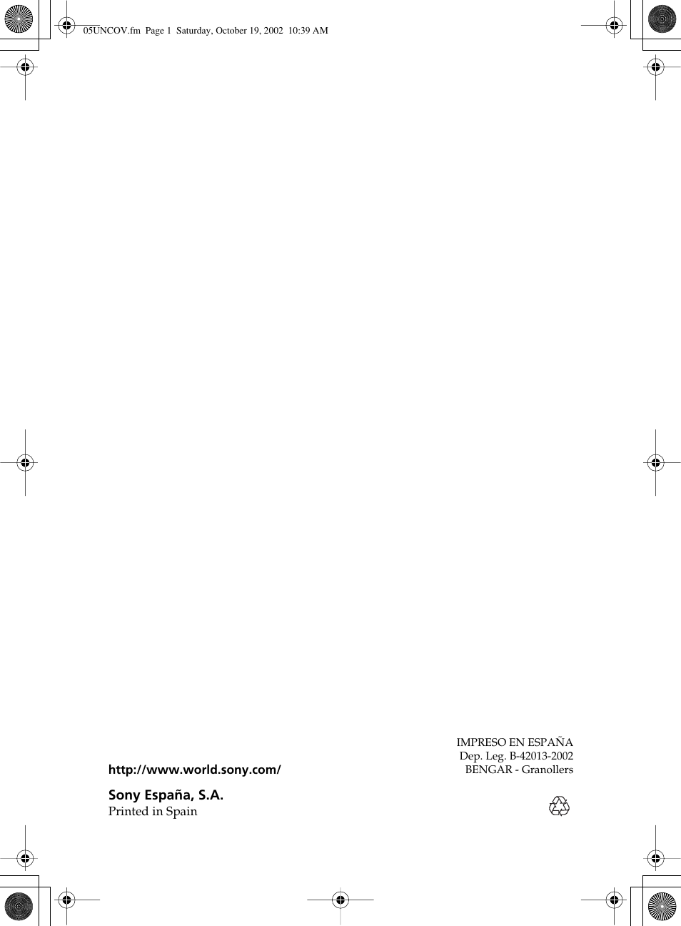 Sony KE-42MR1 User Manual | Page 305 / 305