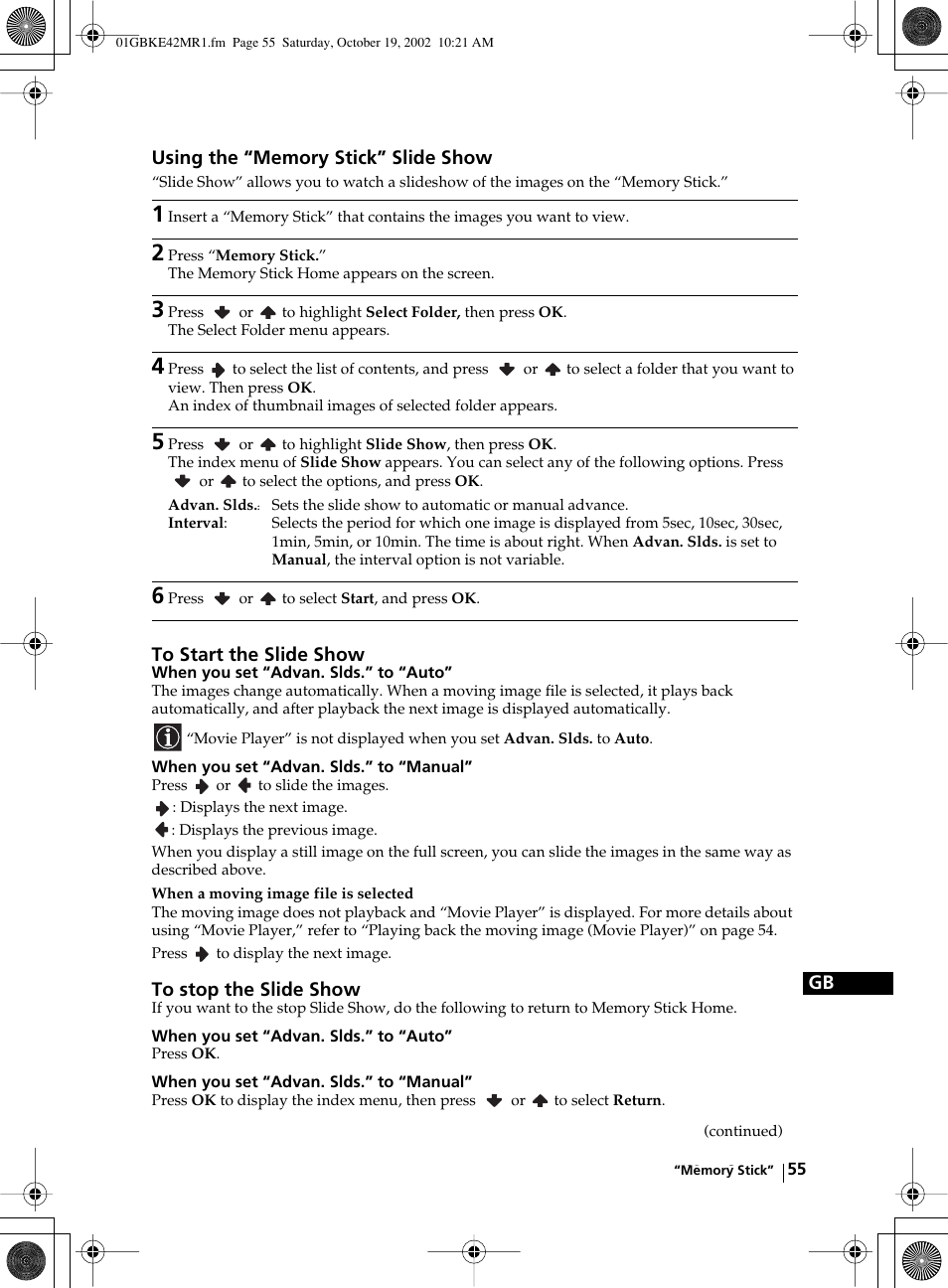 Sony KE-42MR1 User Manual | Page 55 / 305