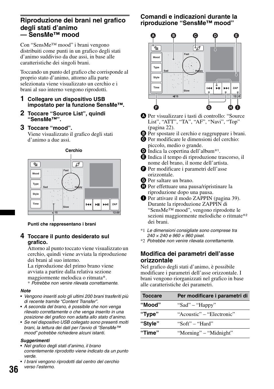 Modifica dei parametri dell’asse orizzontale | Sony XNV-660BT User Manual | Page 196 / 248