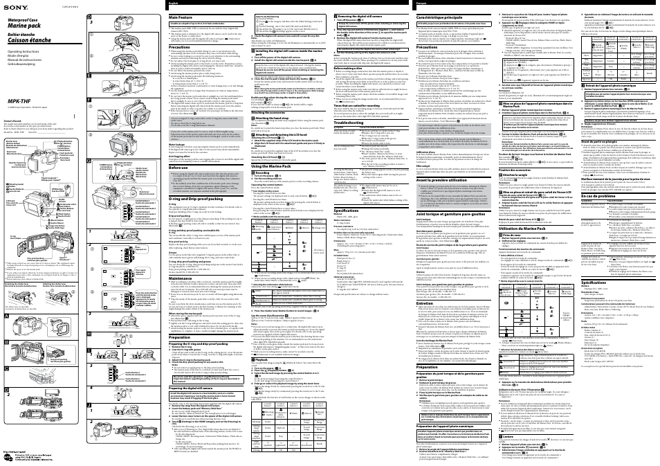 Sony MPK-THF User Manual | 2 pages