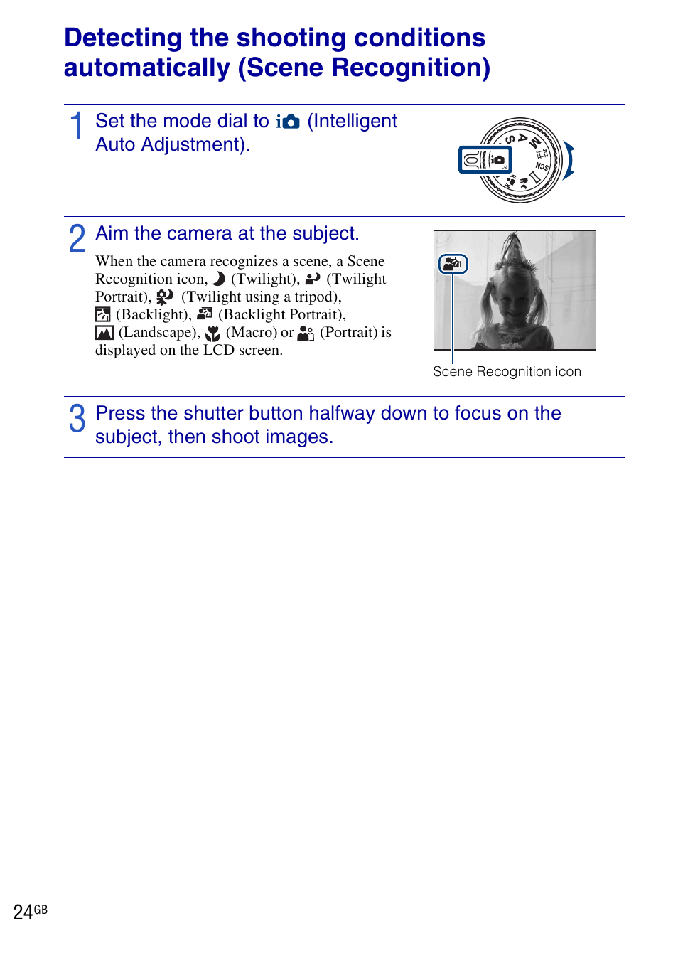 Sony DSC-HX1 User Manual | Page 24 / 151