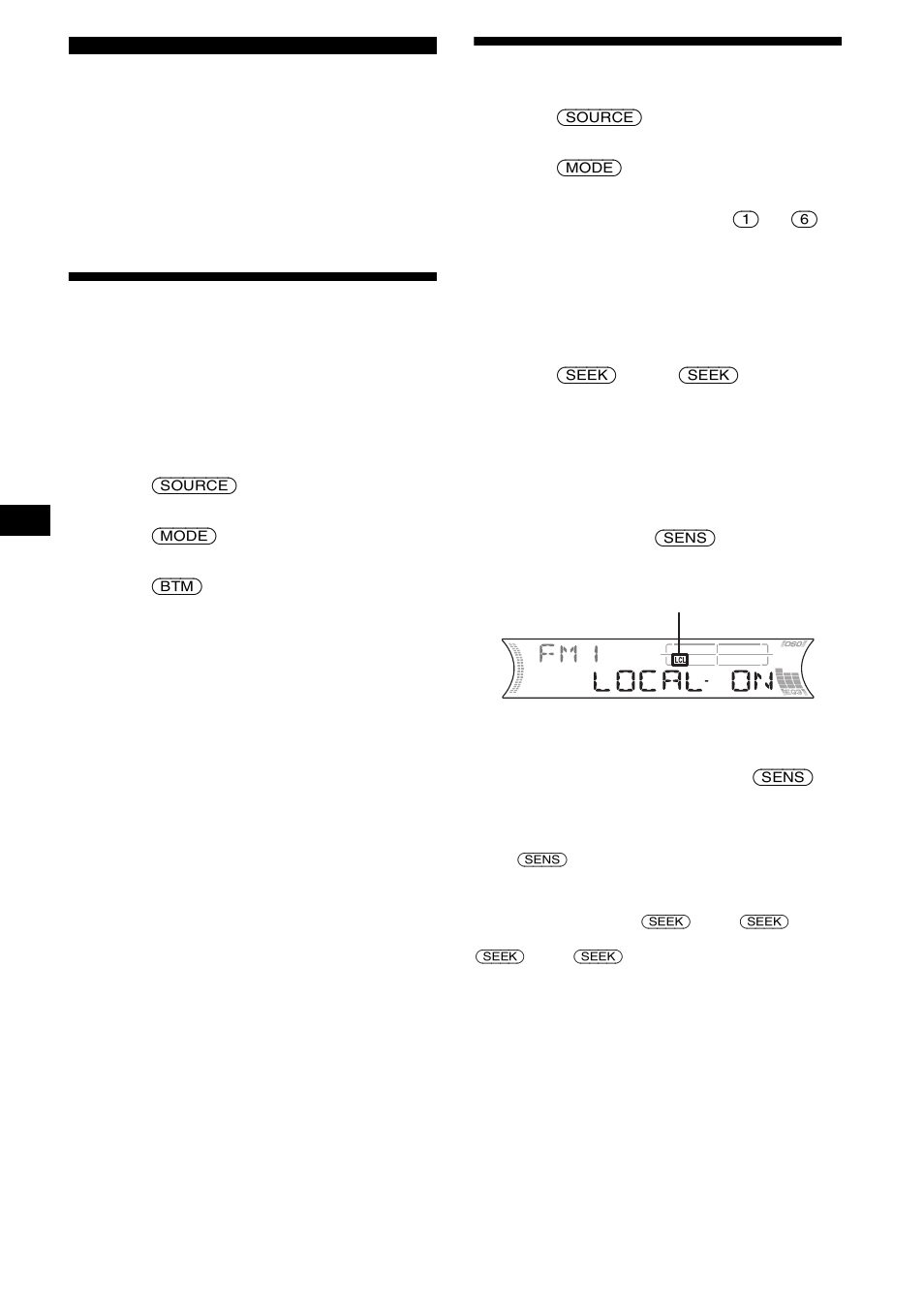 Radio, Storing stations automatically, Best tuning memory (btm) | Receiving the stored stations | Sony MDX-F5800 User Manual | Page 14 / 84