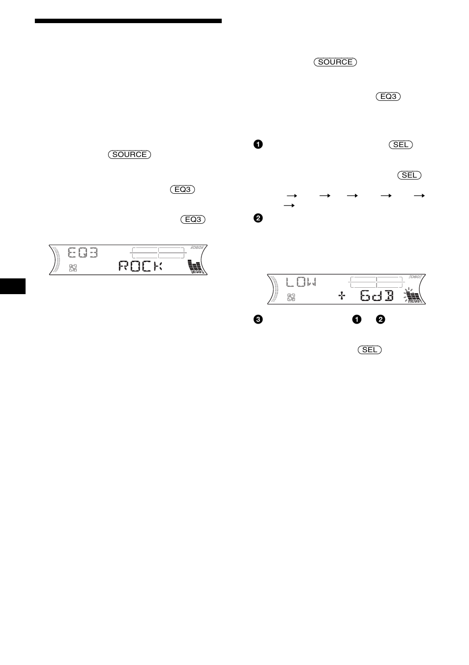 Réglage de l’égaliseur (eq3), 22 réglage de l’égaliseur (eq3) | Sony MDX-F5800 User Manual | Page 48 / 84