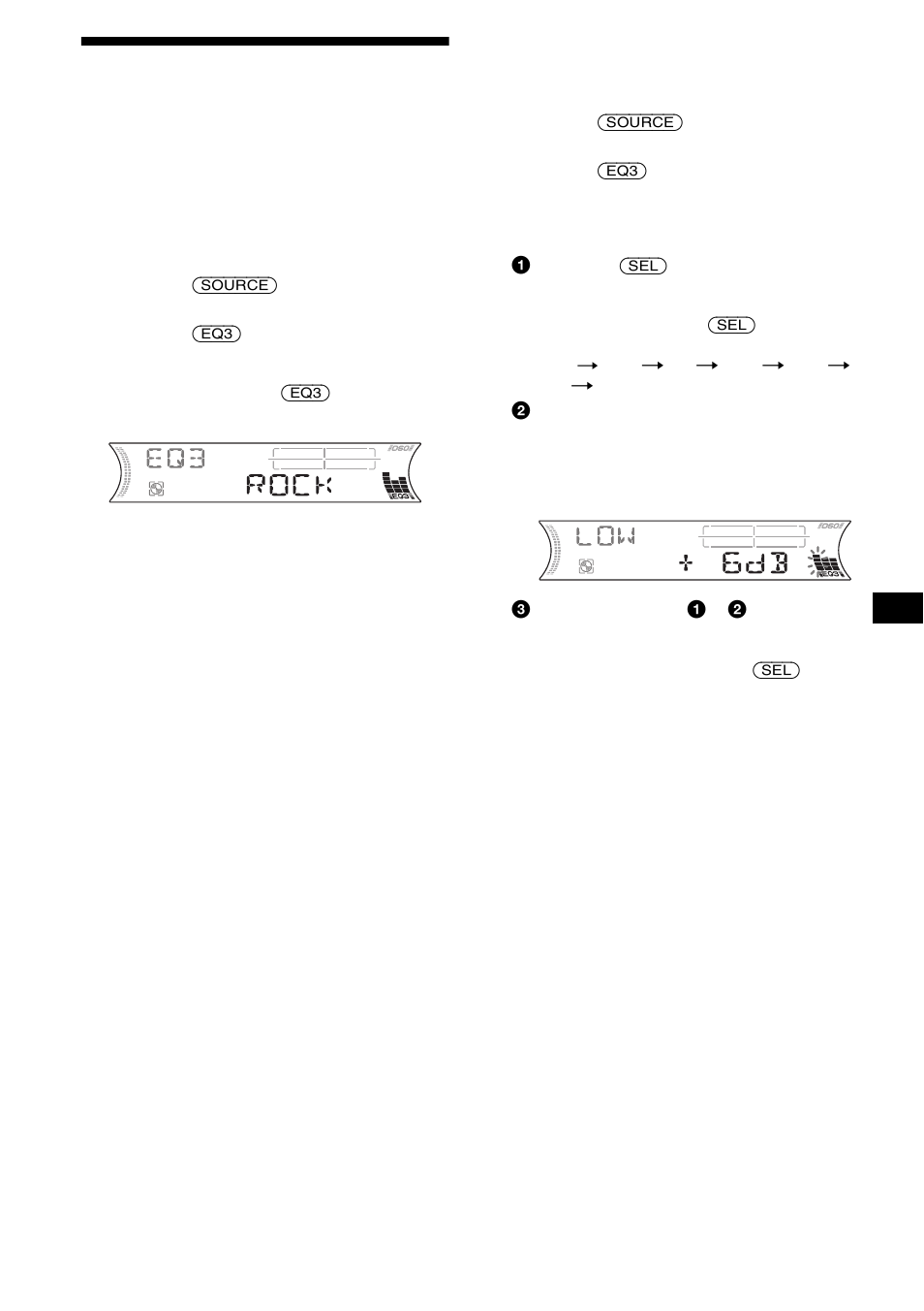 Ajuste del ecualizador (eq3), 21 ajuste del ecualizador (eq3) | Sony MDX-F5800 User Manual | Page 75 / 84