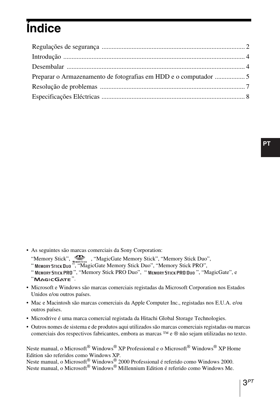 Índice | Sony HDPS-M1 User Manual | Page 17 / 24