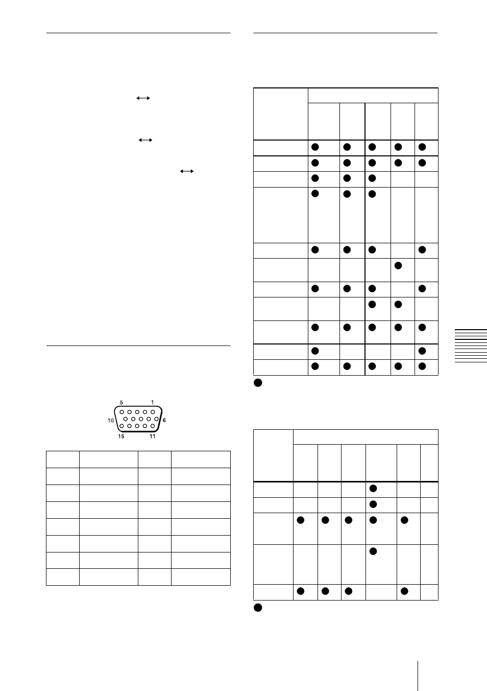 Accessoires en option, Affectation des broches | Sony VPL-CX3 User Manual | Page 83 / 132