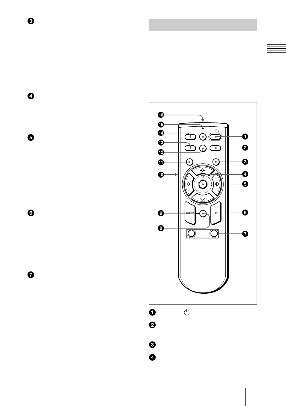 Mando a distancia | Sony VPL-CX3 User Manual | Page 97 / 132