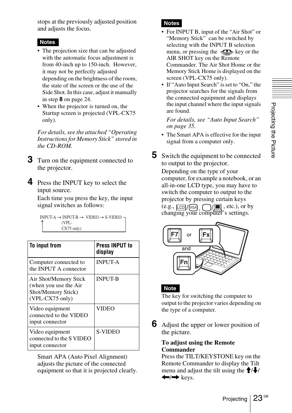 Sony VPL-CX70 User Manual | Page 23 / 176
