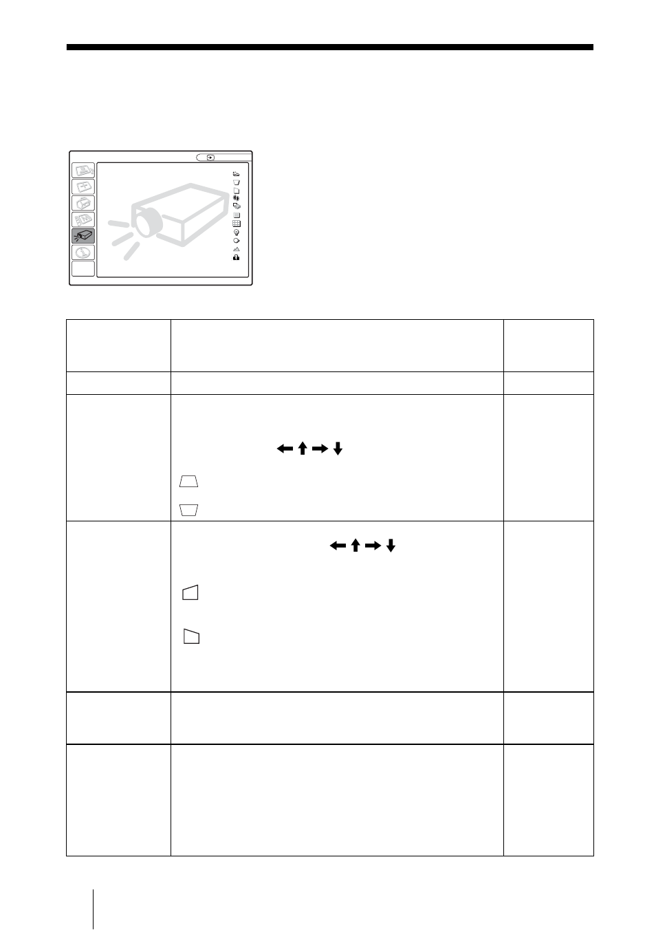 Menu réglage d’installation | Sony VPL-CX70 User Manual | Page 94 / 176