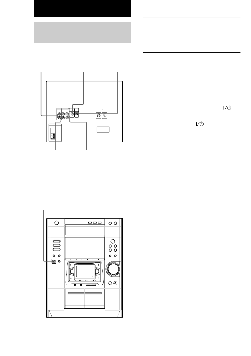 Conexión de componentes adicionales, Conexión de componentes de audio | Sony MHC-DP1000D User Manual | Page 184 / 200