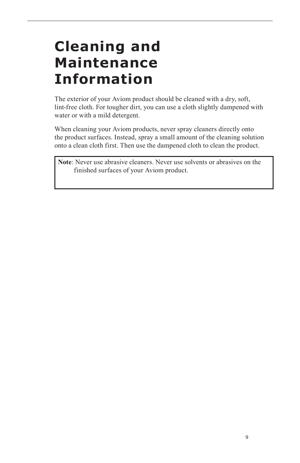 Cleaning and maintenance information | Aviom A-16II User Manual | Page 17 / 57