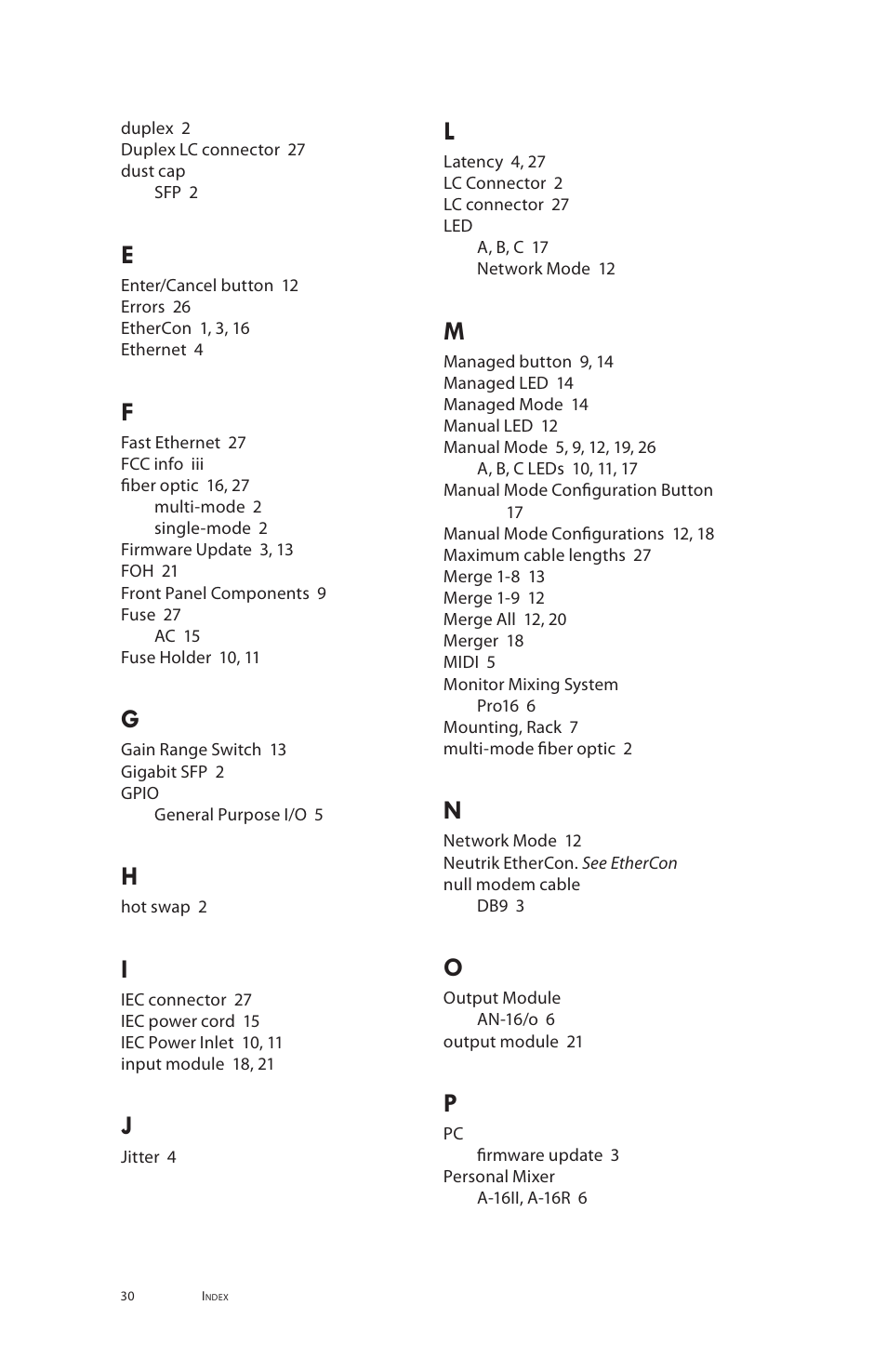 Aviom MH10f User Manual | Page 38 / 41