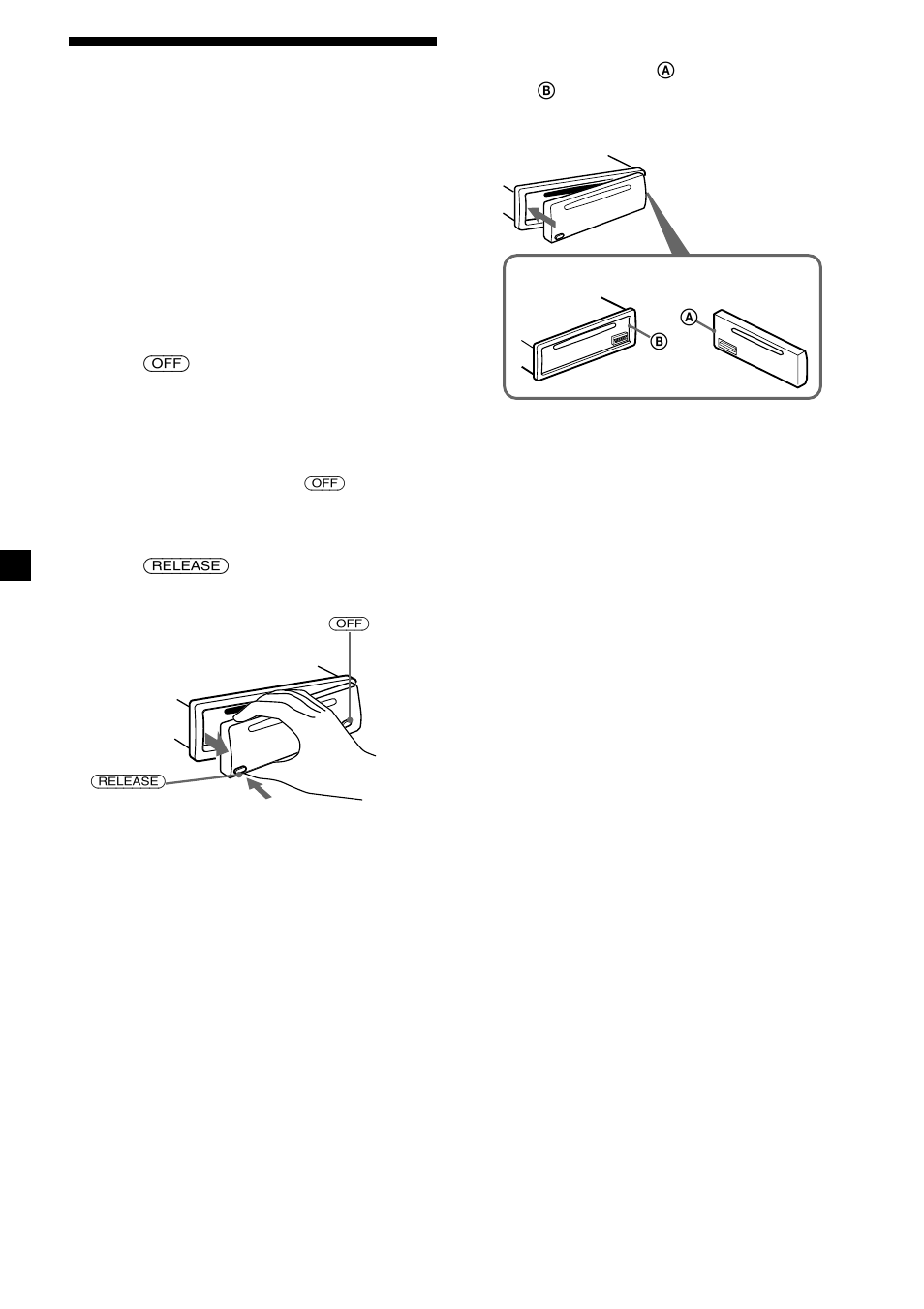 Extracción del panel frontal | Sony CDX-L470X User Manual | Page 26 / 56