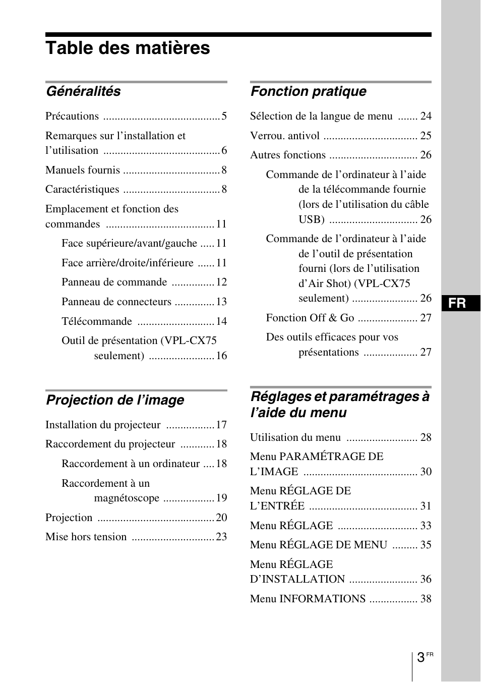 Sony VPL-CX70 User Manual | Page 61 / 180