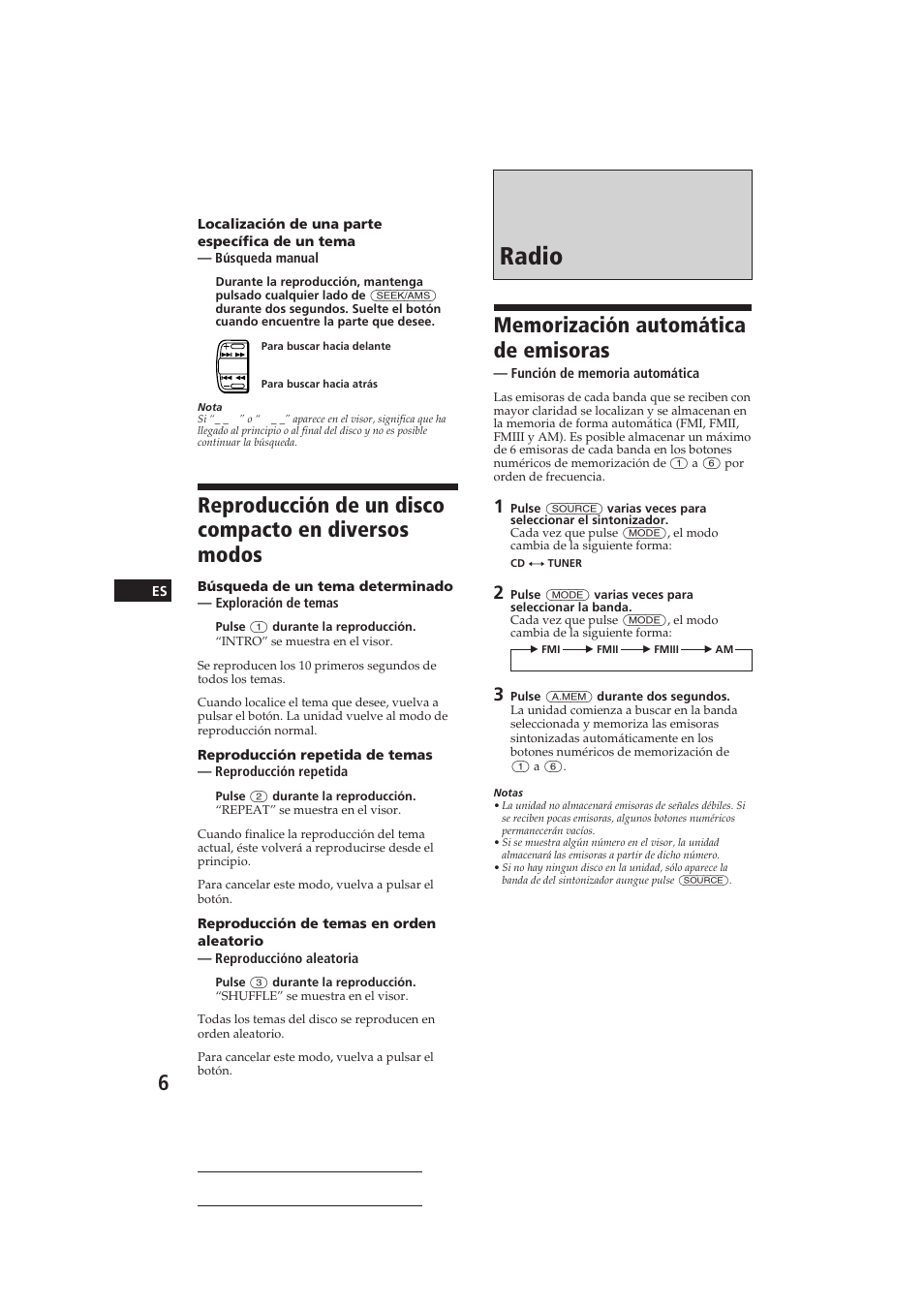 Radio | Sony CDX-4160 User Manual | Page 20 / 32