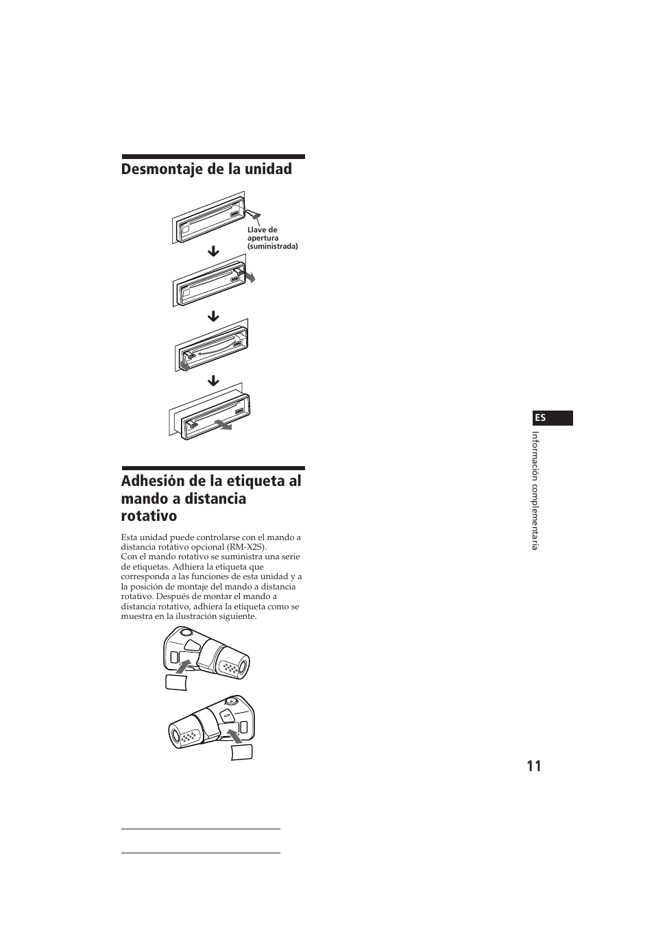 Desmontaje de la unidad | Sony CDX-4160 User Manual | Page 25 / 32