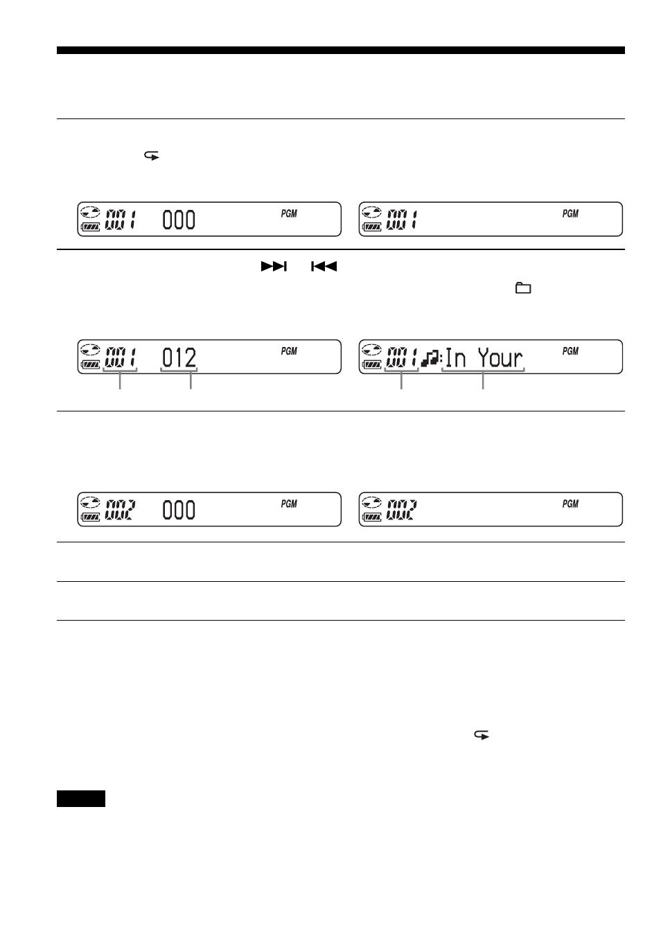 Playing tracks in your favorite order (pgm play), Playing tracks in your favorite order | Sony D-NE9 User Manual | Page 22 / 112