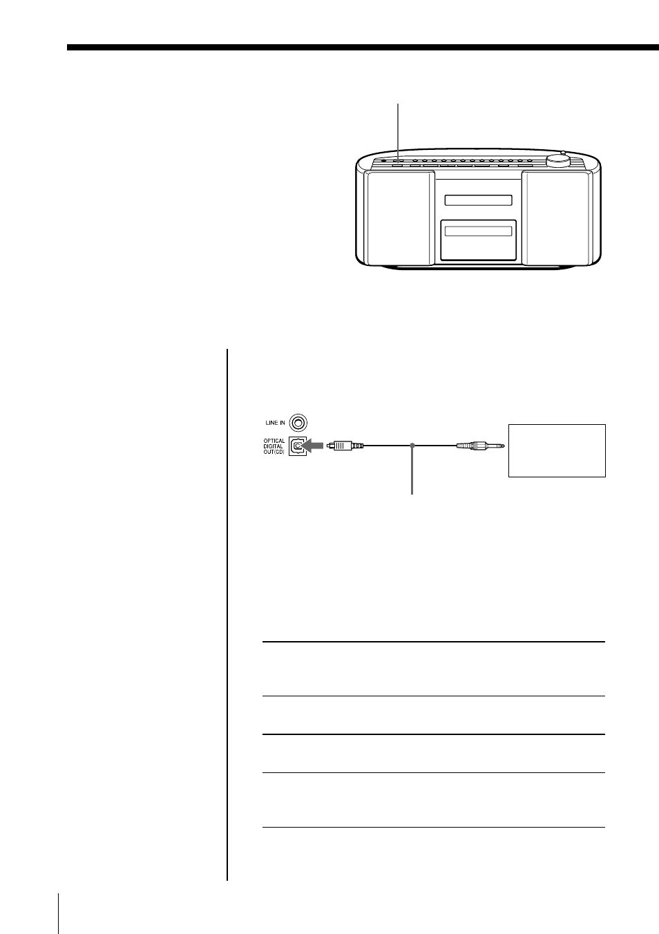 Connecting optional components | Sony ZS-2000 User Manual | Page 38 / 92