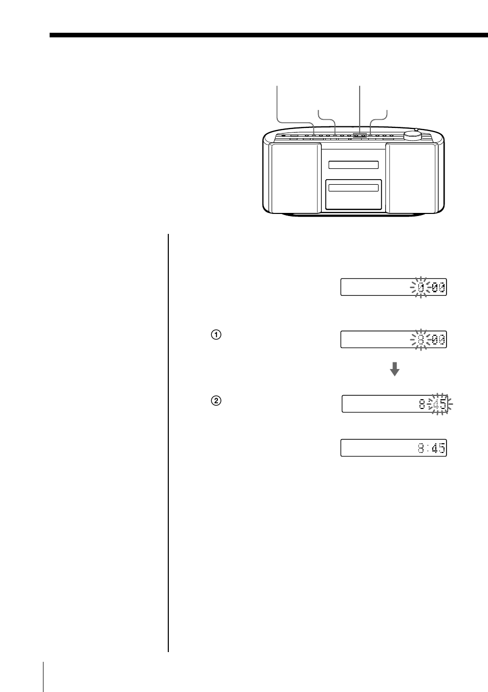 Temporizador, Ajuste manual del reloj | Sony ZS-2000 User Manual | Page 70 / 92